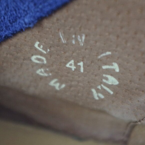 Italian Made Blue Suede Chukka Ankle Boots EU 41 US 8